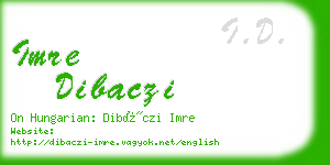 imre dibaczi business card